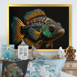 Tropical Blue Fish In Shades Of Blue And Orange II