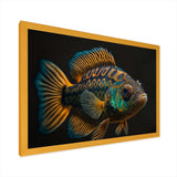 Tropical Blue Fish In Shades Of Blue And Orange II