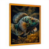 Tropical Blue Fish In Shades Of Blue And Orange V