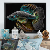 Tropical Blue Fish In Shades Of Blue And Orange VI