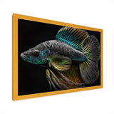 Tropical Blue Fish In Shades Of Blue And Orange VI