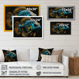 Tropical Blue Fish In Shades Of Blue And Orange I