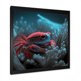 Red Crab In Shades Of Black And Blue III