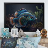 Beautiful Mandarin Fish In Shades Of Blue VIII