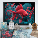 Tropical Fish In Shades Of Red And Blue III