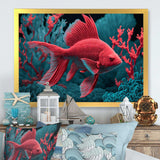 Tropical Fish In Shades Of Red And Blue III