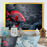 Tropical Fish In Shades Of Red And Blue IV