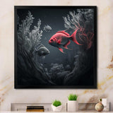 Black And Red Tropical Fish X