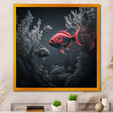 Black And Red Tropical Fish X