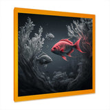 Black And Red Tropical Fish X