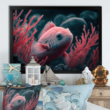 Mysterious Tropical Fish In Blue And Red I