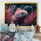 Mysterious Tropical Fish In Blue And Red I