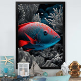 Mysterious Tropical Fish In Blue And Red IV