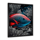 Mysterious Tropical Fish In Blue And Red IV