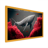 Whale In Red And Gray