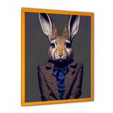 Fancy Rabbit In A Gray And Blue Suit