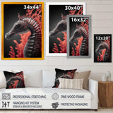 Seahorse In Red And Black