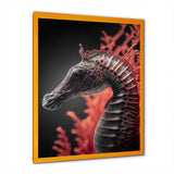 Seahorse In Red And Black