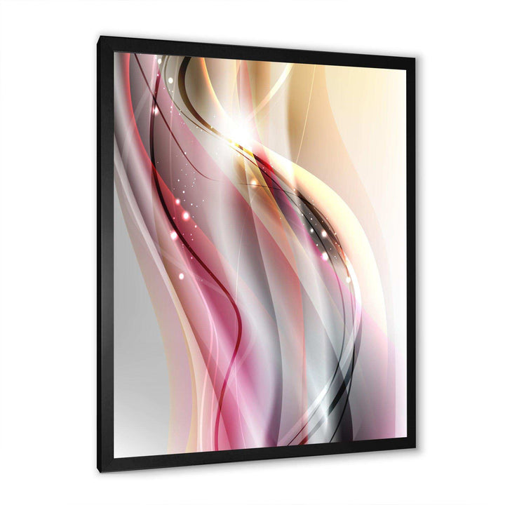 Pink Brown Abstract Lines - Modern Wall Art Prints