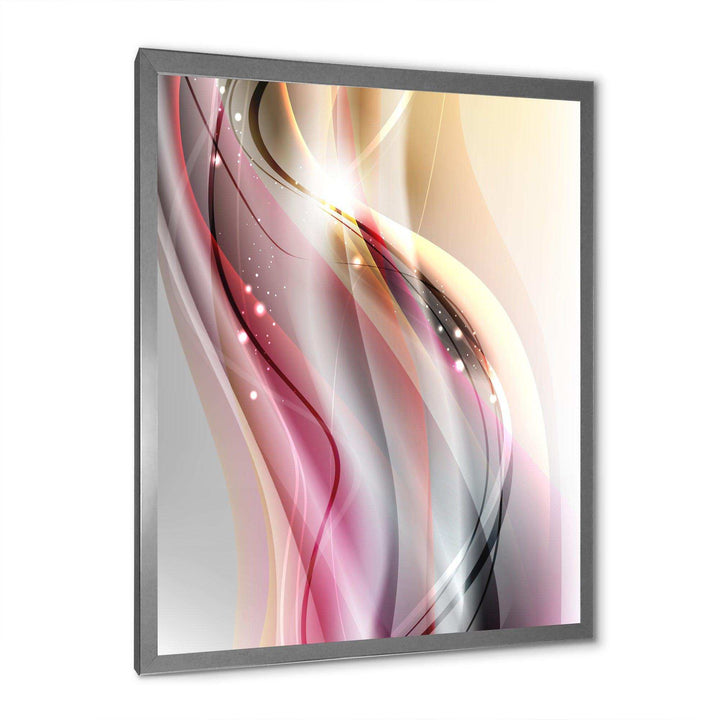 Pink Brown Abstract Lines - Modern Wall Art Prints