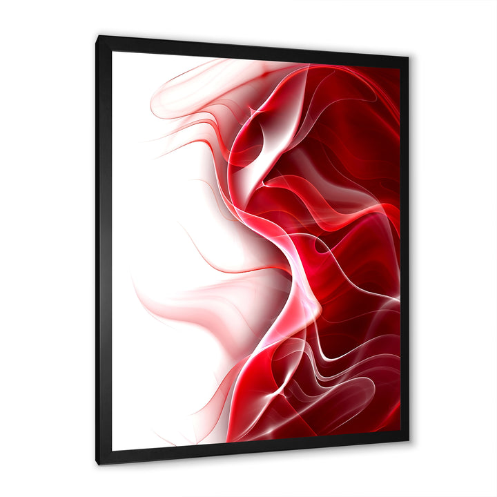 3D Fractal Abstract Design Framed Print Vibrant Black - 1.5" Width