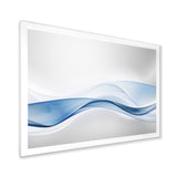 3D Wave of Water Splash Framed Print Matte White - 1.5" Width