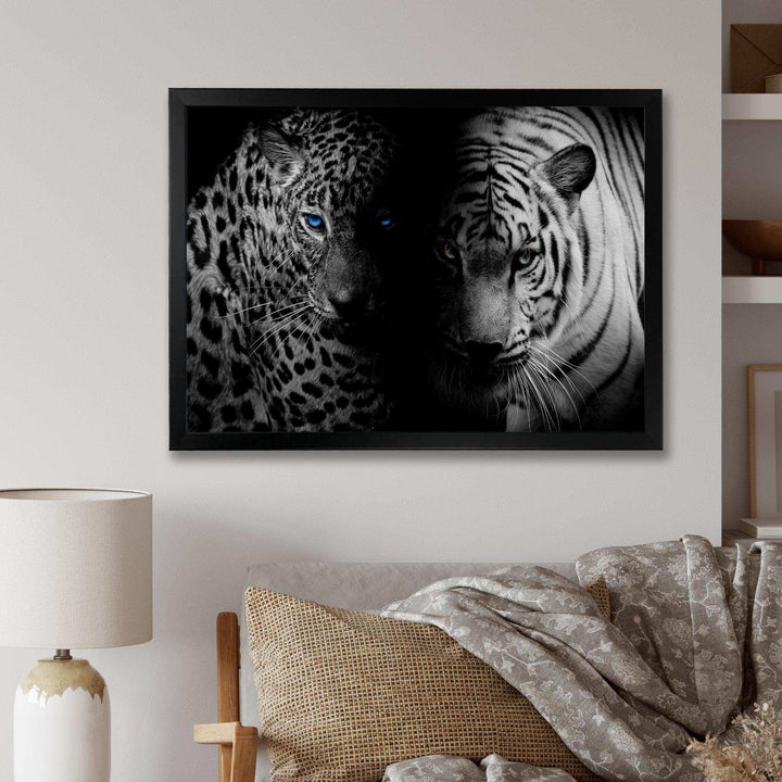 Leopard and Tiger in Black