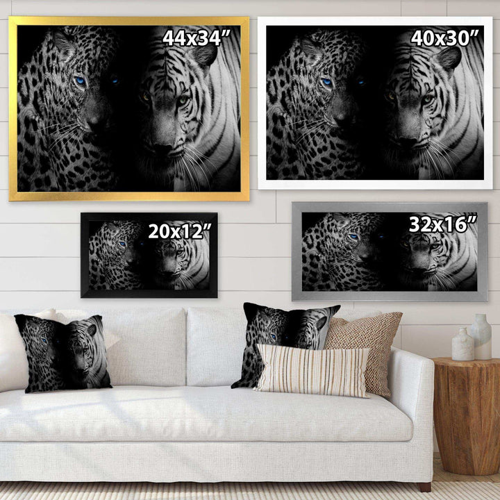 Leopard and Tiger in Black