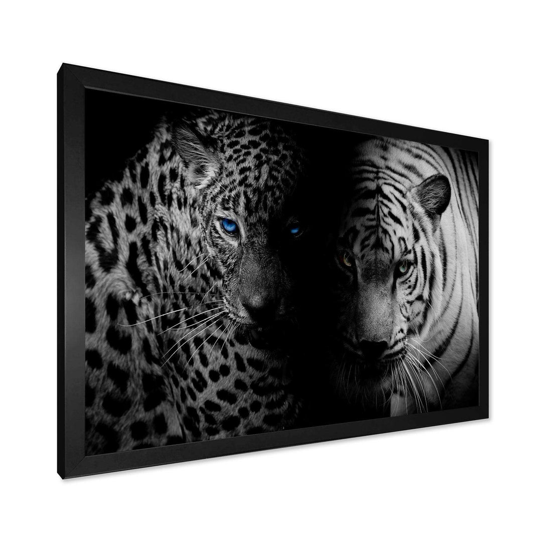 Leopard and Tiger in Black
