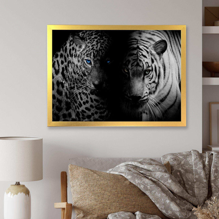 Leopard and Tiger in Black