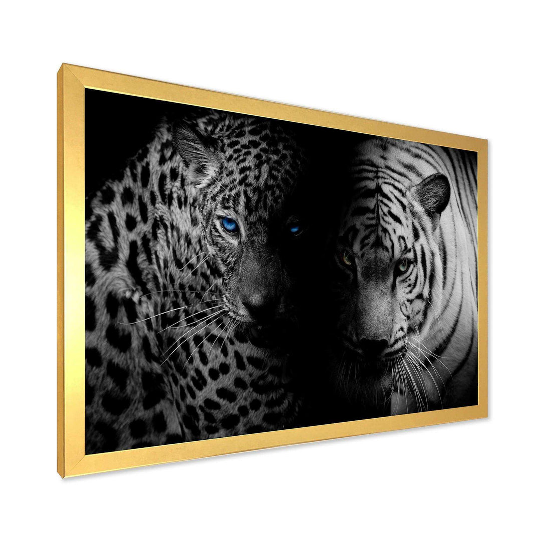 Leopard and Tiger in Black