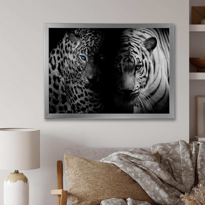 Leopard and Tiger in Black