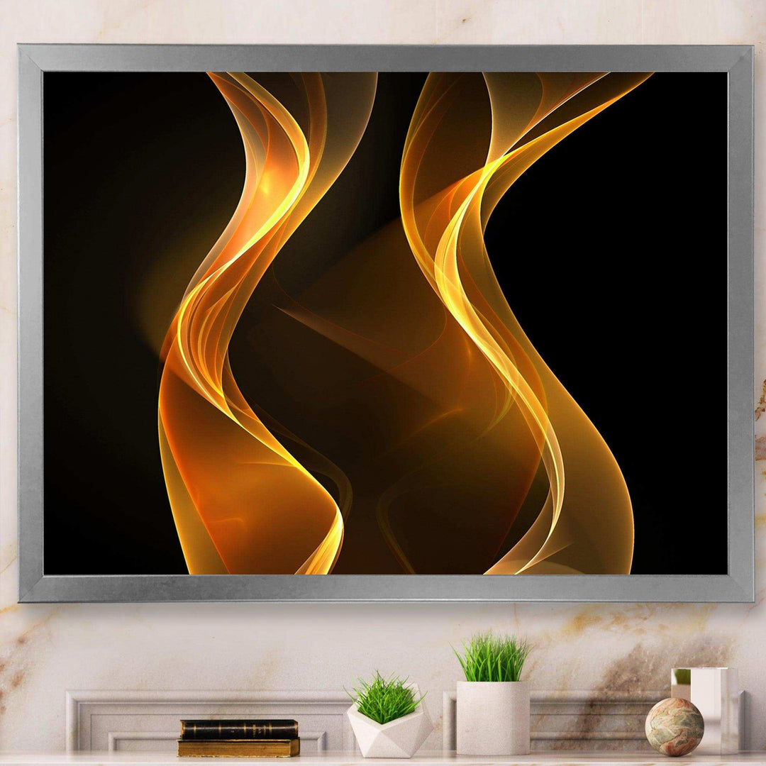 Straight Pink Waves - Modern Bedroom Wall Art