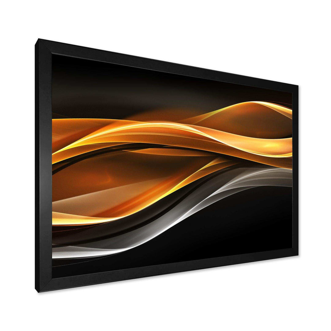 Gold Silver Inward Lines - Modern Living Room Wall Decor
