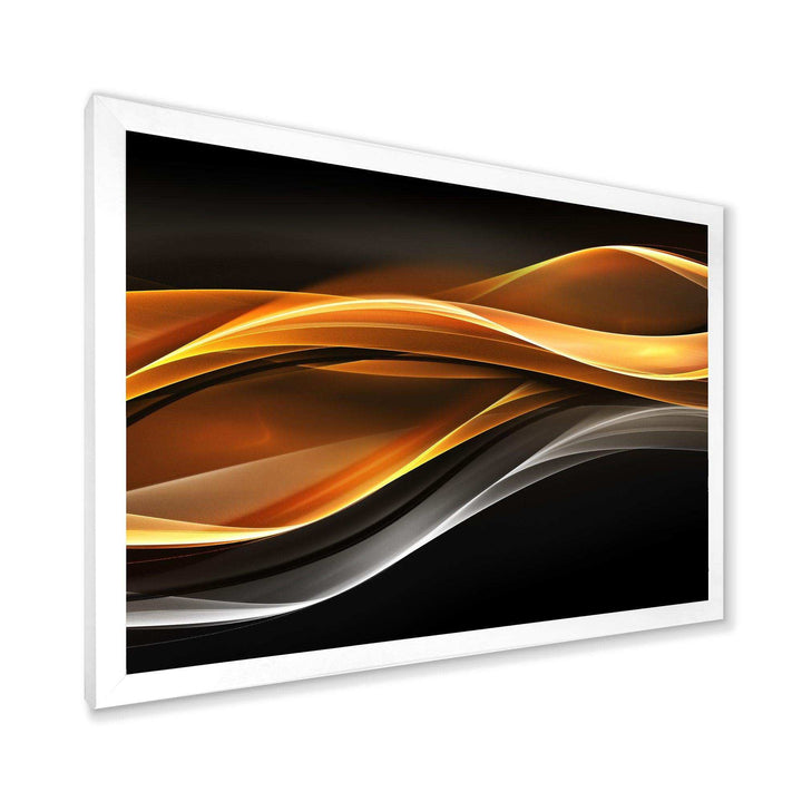 Gold Silver Inward Lines - Modern Living Room Wall Decor