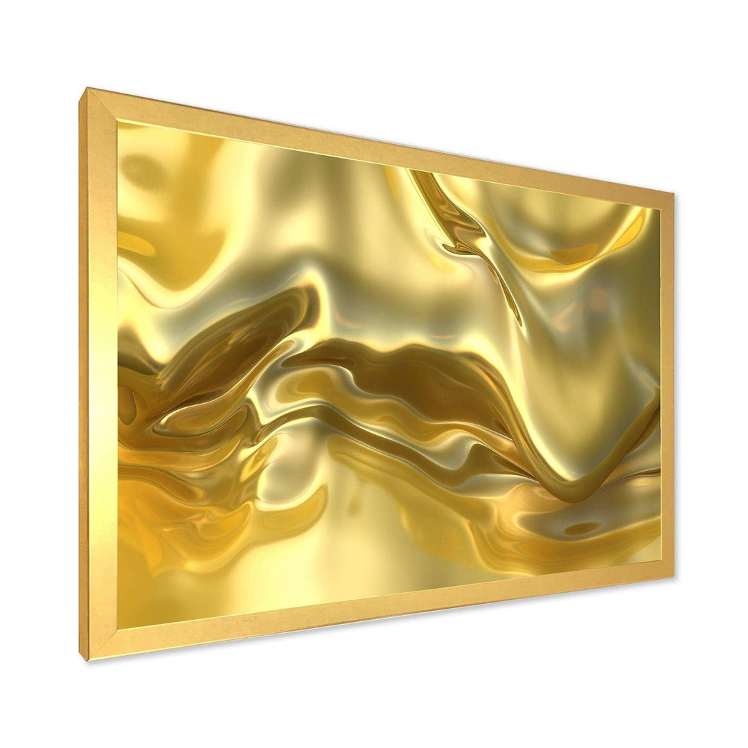 Golden Cloth Texture - Modern Living Room Wall Decor