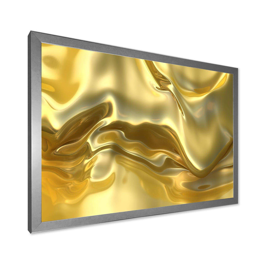 Golden Cloth Texture - Modern Living Room Wall Decor