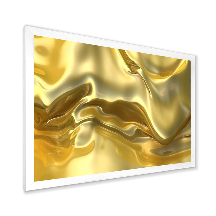 Golden Cloth Texture - Modern Living Room Wall Decor