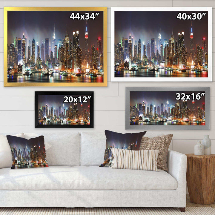 Lit NYC Manhattan Skyline
