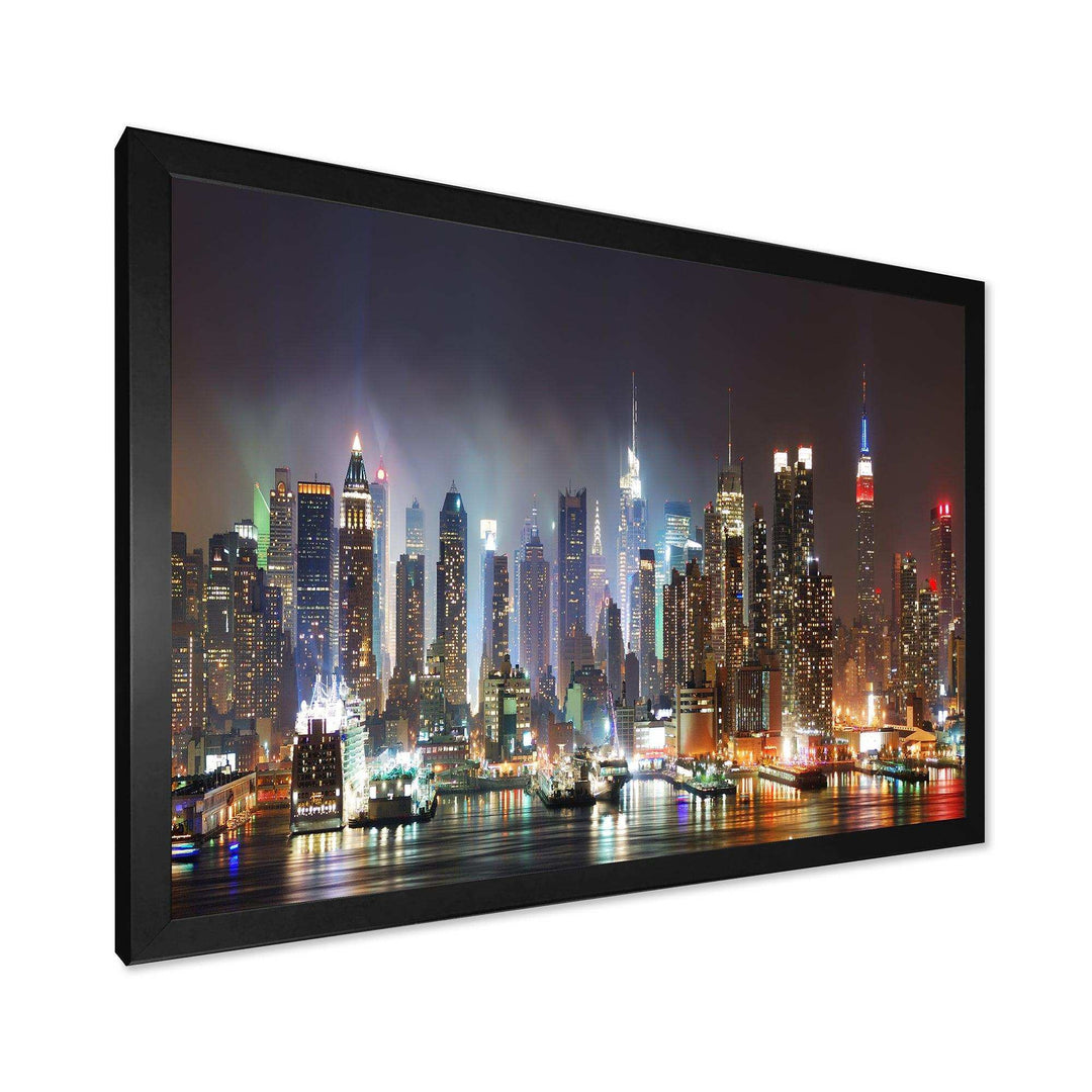 Lit NYC Manhattan Skyline