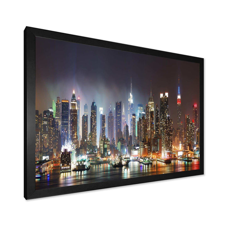 Lit NYC Manhattan Skyline