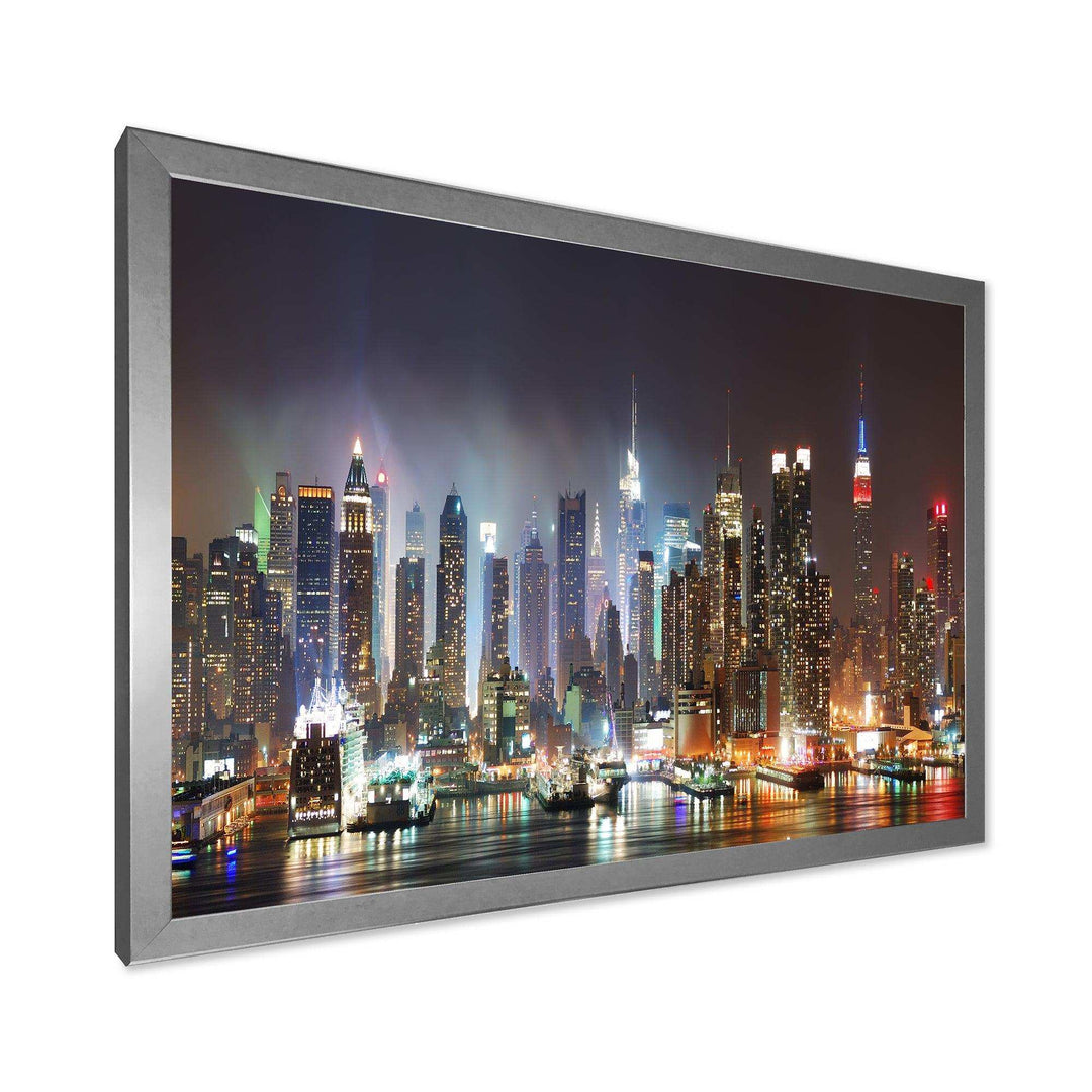Lit NYC Manhattan Skyline