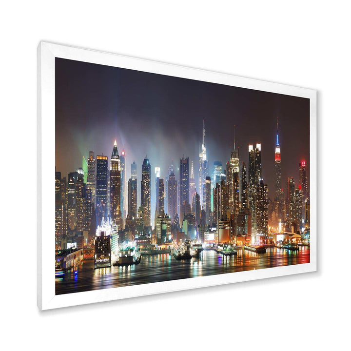 Lit NYC Manhattan Skyline