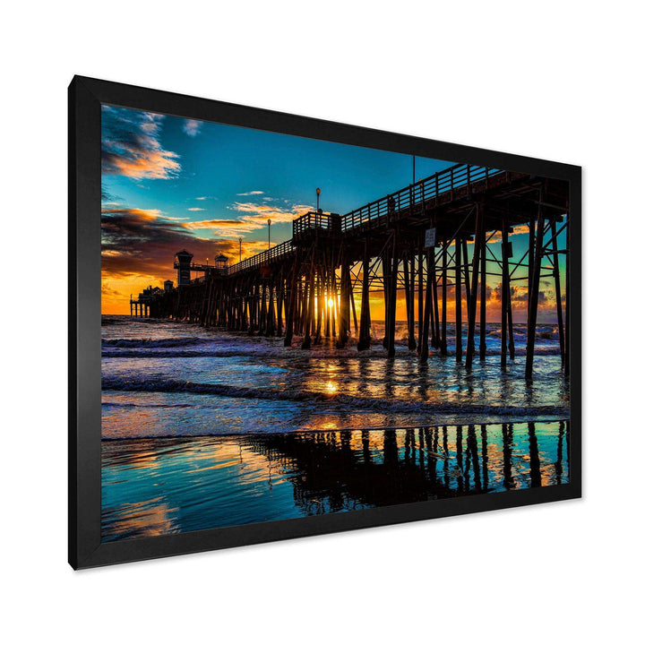 Oceanside Pier at Evening - Landscape Bedroom Wall Art