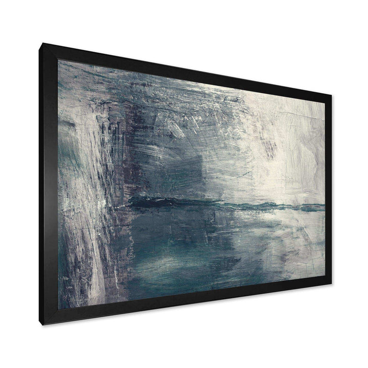 Grey Abstract Pattern Oil - Modern Bedroom Wall Art
