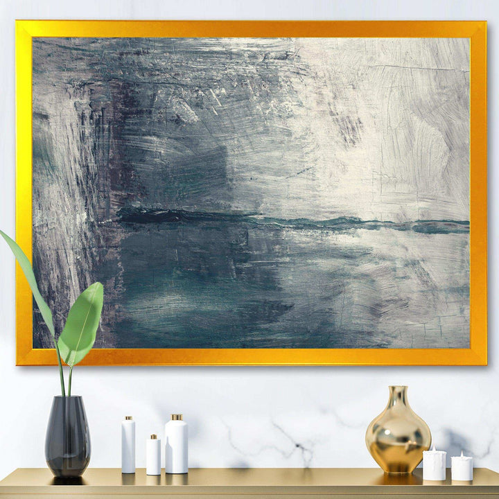 Grey Abstract Pattern Oil - Modern Bedroom Wall Art