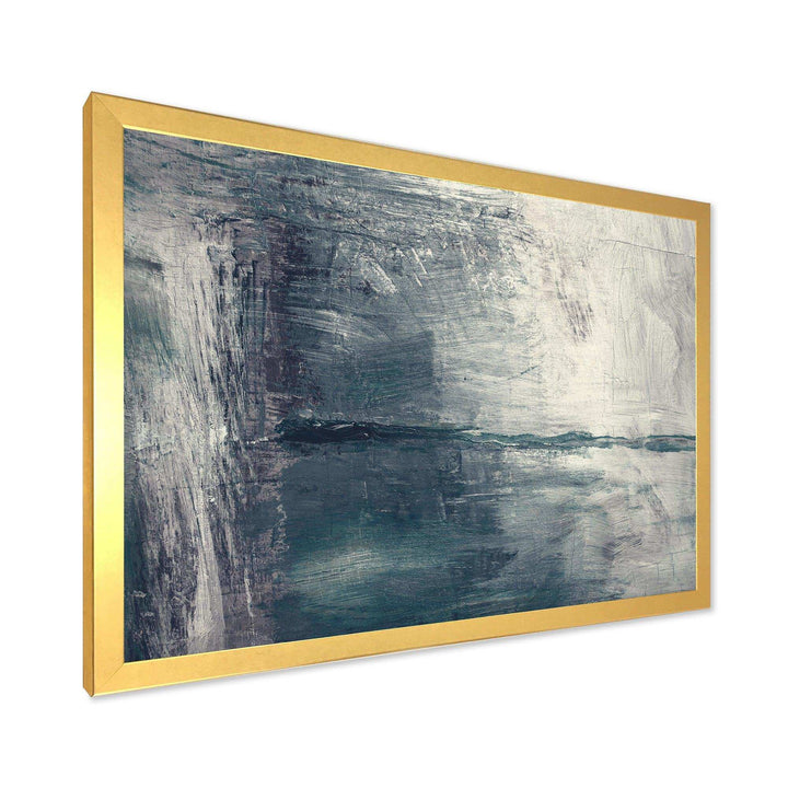 Grey Abstract Pattern Oil - Modern Bedroom Wall Art