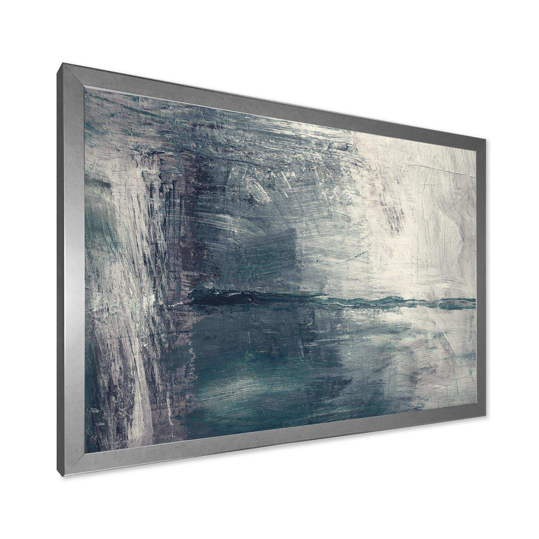 Grey Abstract Pattern Oil - Modern Bedroom Wall Art