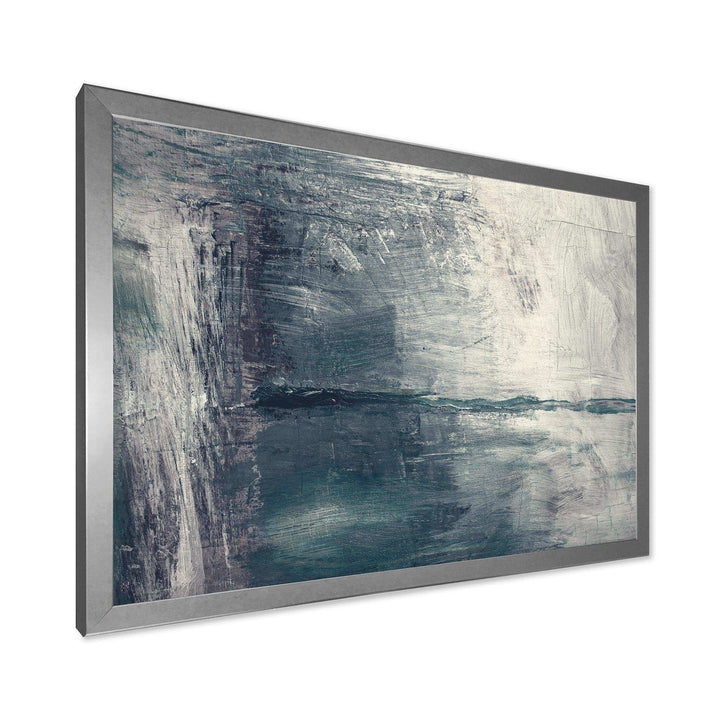 Grey Abstract Pattern Oil - Modern Bedroom Wall Art