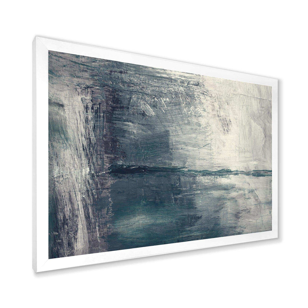 Grey Abstract Pattern Oil - Modern Bedroom Wall Art